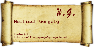 Wellisch Gergely névjegykártya